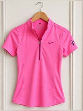 Nike Golf Dri-FIT Women’s Hot Pink Quarter Zip Athletic Golf Top XS